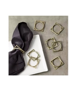 En stock créatif creux nouveau papillon serviette anneau galvanisé or métal porte-serviettes écologique pour décor de fête de mariage - Product Image 2