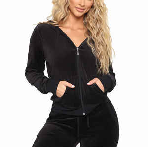 2023 hiver femmes survêtement épais polaire coton costume 2 pièces ensembles sweats à capuche sweat et survêtement pour femme velours ensemble - Product Image 2