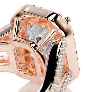 Anillo de Compromiso con Halo de Diamante Cultivado en Laboratorio de 3.13 Ct, Oro Blanco, Claridad CVD VS, Certificado IGI, Estilo Bohemio, Regalo de Aniversario de 14K - Product Image 6
