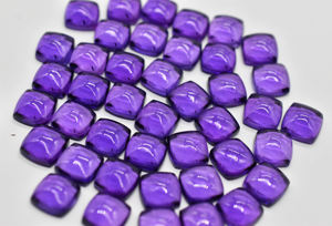 Pedido personalizado de grado AAA, cabujones de Pan de Azúcar de amatista púrpura creados en laboratorio, collar de piedras preciosas rosas facetadas en todos los tamaños, joyería suelta - Product Image 2