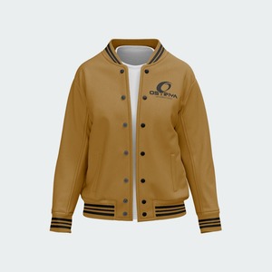 Customized Winter Casual Men's Knitted Varsity Jacket V-neck Front Premium Quality Breathable Windproof Quick Dry Polyester - Product Image 3