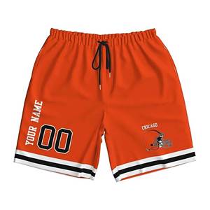 Pantalones cortos de fútbol de secado rápido personalizados para hombre, pantalones cortos de playa sólidos, nombre, número, cintura elástica, tejido de poliéster, regalos personalizados perfectos - Product Image 2