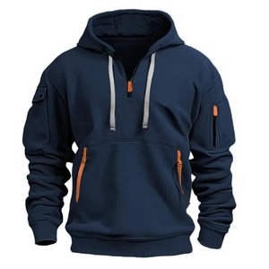 Men's Sports Suit, Hooded <b>Sweatshirt</b> and Zippered Sweatpants, Multiple Pockets, Spring and Autumn - Product Image 5