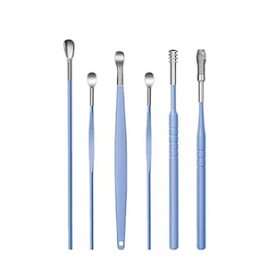 Palillos de mano profesionales de alta calidad y cuchara limpiadora de oídos herramientas de limpieza de oídos de acero inoxidable para cureta de cera - Product Image 2