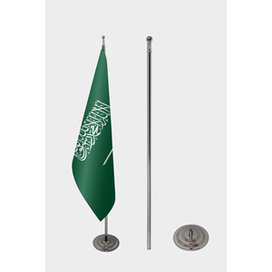 Customizable Saudi Arabia Indoor <b>Flag</b>-Digital Printing Aluminum <b>Pole</b> Satin or Nylon Material 3x5ft Size <b>for</b> Cars or Events - Product Image 2