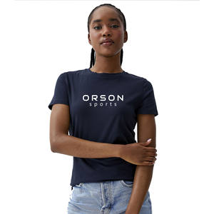 Vente flash d'été, t-shirt court éco-responsable de haute qualité pour femmes, coupe ajustée décontractée, tissu jersey respirant, imprimé anti-UV, personnalisable - Product Image 4