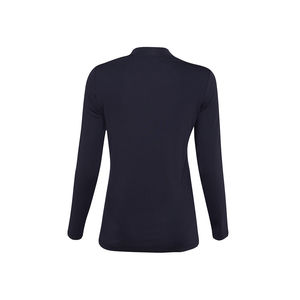Blusa Corta de Punto Azul Marino para Mujer - Top Holgado de Algodón para Otoño - Product Image 3