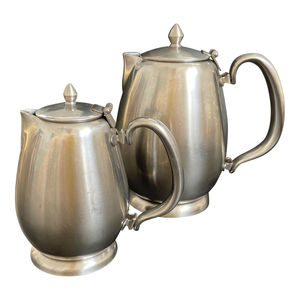 Ensemble classique de crémier et de sucre en métal avec poignées en bois Sucrier au design élégant Argenterie de qualité supérieure - Product Image 6