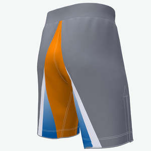 Shorts de sport personnalisés pour hommes, respirants, en polyester, vêtements de sport gris, orange, bleu, imprimés par sublimation, vêtements de basketball - Product Image 3