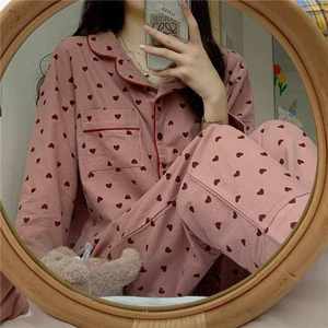 Pijamas de Mujer, Pantalones de Manga Larga, Traje de Dormir Holgado y Suave para Niñas y Damas, Ropa de Dormir Cómoda para el Hogar - Product Image 4