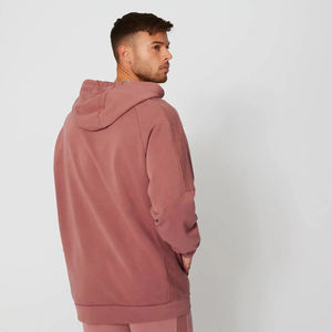 Venta al por mayor de los hombres de moda hombro lavado pulóver sudaderas con capucha 100% algodón polar de secado rápido transpirable sólido invierno impreso - Product Image 3