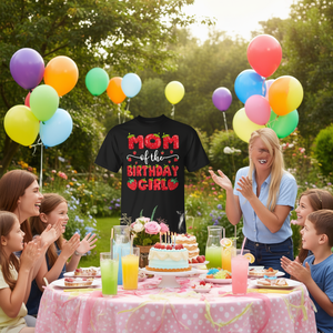 T-shirt coordinata per la mamma della festeggiante con fragola, per feste ed eventi - Product Image 3
