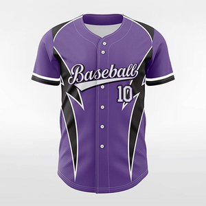 Fast Delivery Custom Printing Breathable Men's Baseball Jersey 100% Polyester Sublimation Custom Colors Sportswear Plain Shirts - Product Image 2