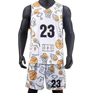 Uniforme de baloncesto bordado personalizado de alta calidad, conjunto unisex barato al por mayor para adultos con logotipo impreso - Product Image 1