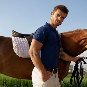 Nouveau polo à manches courtes pour homme pas cher, NI-KE ADID-AS, bleu ciel, polos simples, polos personnalisés pour homme - Product Image 2