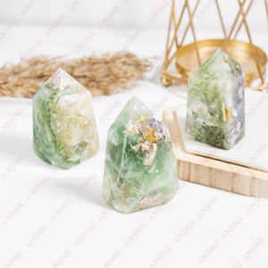 Fluorite Verte Tendance en Gros 1 Kg Pointes Polies Cristaux Naturels de Guérison pour Décoration et Méditation au Prix du Marché - Product Image 1