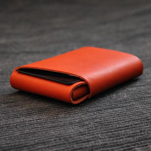 Seamless Premium Leather Wallet Stitchless Design Minimalist Credit <b>Card</b> <b>Holder</b> Full Grain Leather <b>Slim</b> Bifold LSSW-0004D - Product Image 6