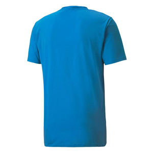 Camiseta deportiva de manga corta con cuello redondo y rayas en chevron azul brillante para hombre, camiseta de rendimiento para gimnasio y entrenamiento - Product Image 5
