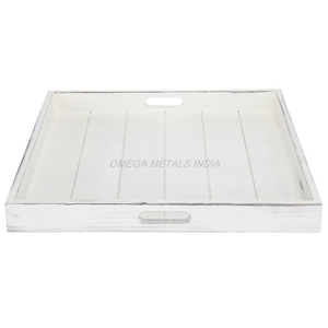 Juego de bandejas de madera de la mejor calidad en color marrón rústico con forma rectangular y diseño elegante perfecto para servir y exhibir - Product Image 4