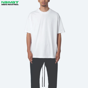 Nuevas camisetas de algodón 100% con hombros caídos para hombre, camiseta atlética informal ligera ajustada de gran tamaño para hombre - Product Image 1