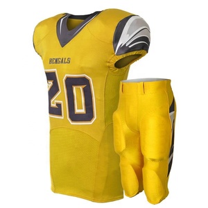 Maillot de football américain personnalisé en gros ensembles d'uniformes rembourrés de football américain brodés par sublimation - Product Image 1