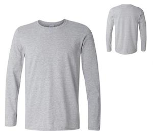 Simple Cotton T-shirt Wholesale <b>Men's</b> Fall Winter Essentials Knitted Blank <b>Long</b> <b>Sleeves</b> for Logo Design T-shirt for <b>men</b> - Product Image 4