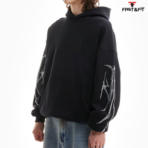 2025 mejor venta de peso pesado de alta calidad liso personalizado Unisex hombres sudaderas con capucha hombres ropa deportiva sudaderas con capucha de diamantes de imitación - Product Image 4