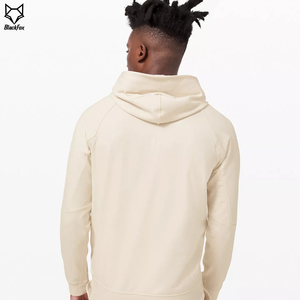 Sweat-shirt à capuche en molleton pour homme, couleur unie, manches raglan, coupe classique, décontracté, pour l'automne, 100% coton, respirant, design tricoté - Product Image 3