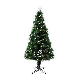 Albero di Natale Artificiale Verde di Alta Qualità 1,80m con Luci a Stella Integrate e Punte a Stella, con Supporto in Metallo - Product Image 3