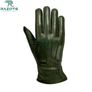 Razorts International Leather <b>Gloves</b> Wrist Length <b>Touchscreen</b> Compatible Thermal Breathable Outdoor Daily Use - Product Image 6