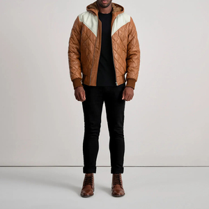 Chaqueta de Cuero para Hombre a Precio de Fábrica, Logotipo Personalizado al por Mayor, Chaqueta de Motociclista de Cuero Genuino, Chaqueta de Motocicleta de Cuero Vacuno de Alta Calidad - Product Image 3