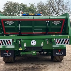 Remorque agricole à benne basculante Tyrone Trailers 20TMP Fast Tow avec côtés hauts grillagés et barre de remorquage - Product Image 4