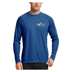 เสื้อตกปลาแขนยาวผ้าโพลีเอสเตอร์สำหรับผู้ชายแบบปรับแต่งได้เสื้อตกปลาแห้งเร็วป้องกันยูวีแบบระบายอากาศได้ SPF UPF 50สำหรับตกปลากันน้ำ - Product Image 1