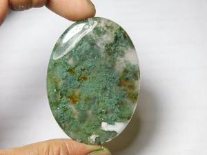 Agate mousse ovale 100% naturelle de qualité supérieure, cabochons multicolores, idéale pour la fabrication de bijoux fantaisie, vente en gros, OEM - Product Image 2