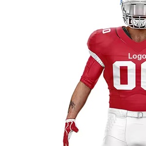 Ensemble d'uniformes de football américain sublimés respirants pour adultes, col en V, manches courtes, maillot ajusté, pantalon, gants, chaussettes, tenue d'équipe - Product Image 4