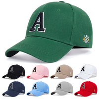 Gorra de béisbol con bordado Ar lateral con letras Unisex, gorra deportiva ajustable con espalda cerrada para otoño, gorras de alta calidad para exteriores para hombres