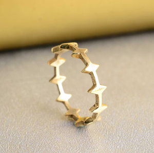 Minimalist Zigzag Brass <b>Ring</b> Wholesale Gold Plated <b>Open</b> Band Adjustable Dainty Handmade <b>Ring</b> Tiny stackable <b>ring</b> for woman - Product Image 2