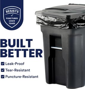 Sacs poubelles résistants aux perforations Plasticplace 95-96 gallons, 50 unités, pour poubelles et fûts mobiles, grands sacs poubelles - Product Image 5