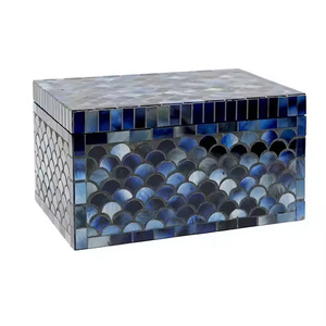 Luxueux de haute qualité nacre boîte décorative élégante Style Vintage boîte-cadeau décor de Table fabriqué à la main Vietnam stockage utilisation - Product Image 5