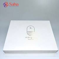 Petite boîte-cadeau magnétique avec logo laminé Boîte d'expédition d'emballage en papier dur blanc en carton écologique