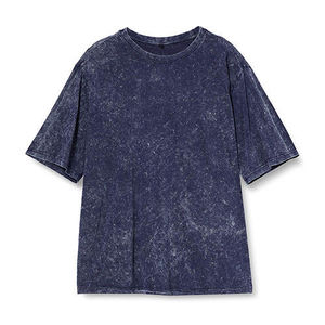 เสื้อยืดผ้าแอซิดสำหรับผู้ชายเสื้อยืดผ้าฝ้าย100% แนวสตรีทแวร์แนวฮิปฮอปสโตนพร้อมโลโก้ฟอกสีกรด - Product Image 2