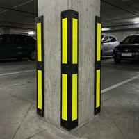 Set 10 Bahan Komposit Reflektif Kuning Panjang 80cm 6 Paku Plastik Pelindung Tiang Sudut Tempat Parkir Peralatan Parkir