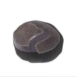 Peluca de Cabello Humano 100% con Frente de Encaje Mono, Parches de Tupé, Prótesis Capilar Taz, Alta Calidad BD - Product Image 5