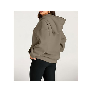 Vêtements de fitness pour femmes Pull de gymnastique en polaire à col ras du cou Pull en coton Sweatshirts oversize - Product Image 6