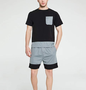 Ensemble short et chemise d'été High Street Style pour hommes Logo personnalisé Marque privée Respirant Imprimé Motif solide - Product Image 5
