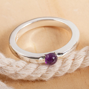 Bague de créateur en argent sterling 925 avec améthyste violette Bagues de mode élégantes pour les fêtes élégantes pour les événements chrétiens - Product Image 3