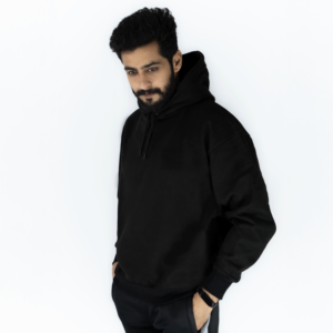 Sudadera con capucha transpirable de lana de gran tamaño cómoda para hombre personalizable - Product Image 2