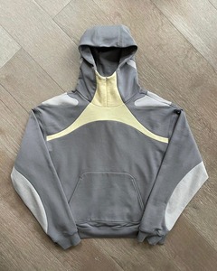 Sweat à capuche pour hommes 100% coton personnalisé de haute qualité, surdimensionné, épais, polaire, épaules tombantes, grande taille, vêtements de sport, bouffée brodée - Product Image 5
