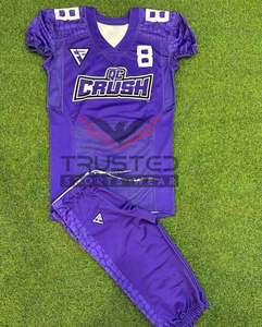 Uniformes de football américain pour adultes de qualité supérieure, maillots personnalisés avec shorts, ensembles grande taille, vente en gros à bas prix, respirant - Product Image 4