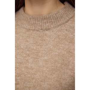 Cárdigan Corto de Punto Informal para Mujer, Transpirable, Talla Grande, Suéter Corto con Decoración de Logotipo Frontal para la Temporada Otoño/Invierno - Product Image 4